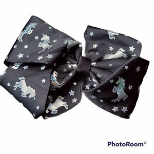 Girls Hologram Unicorn Hair Bow